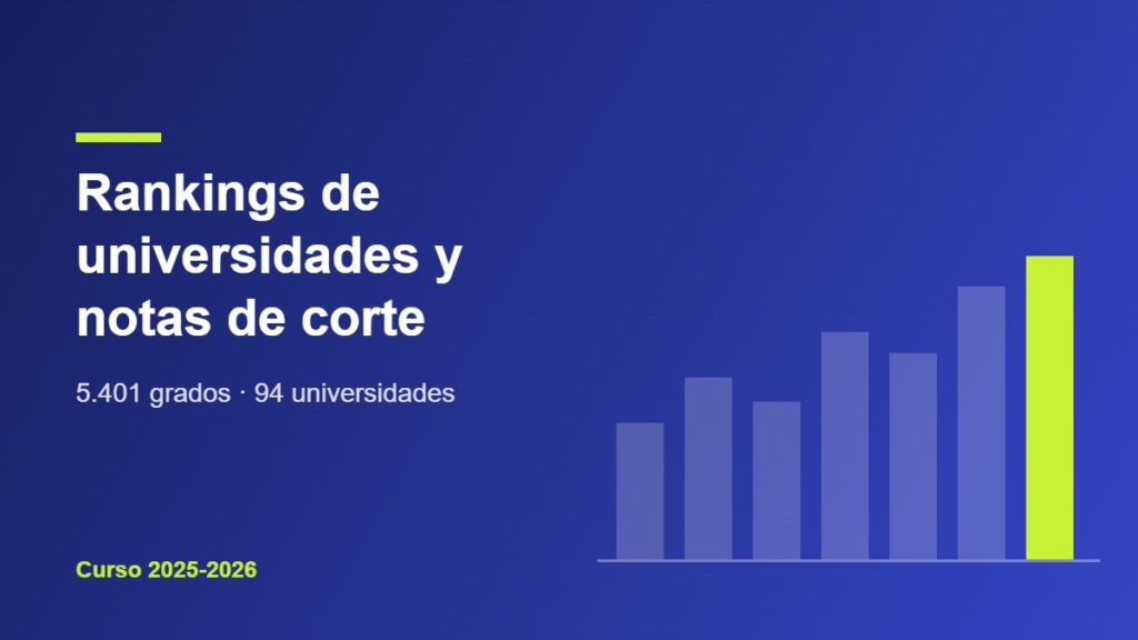 Nuevo portal de rankings de universidades y notas de corte en España